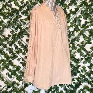 Cream tan medieval like long sleeve shirt